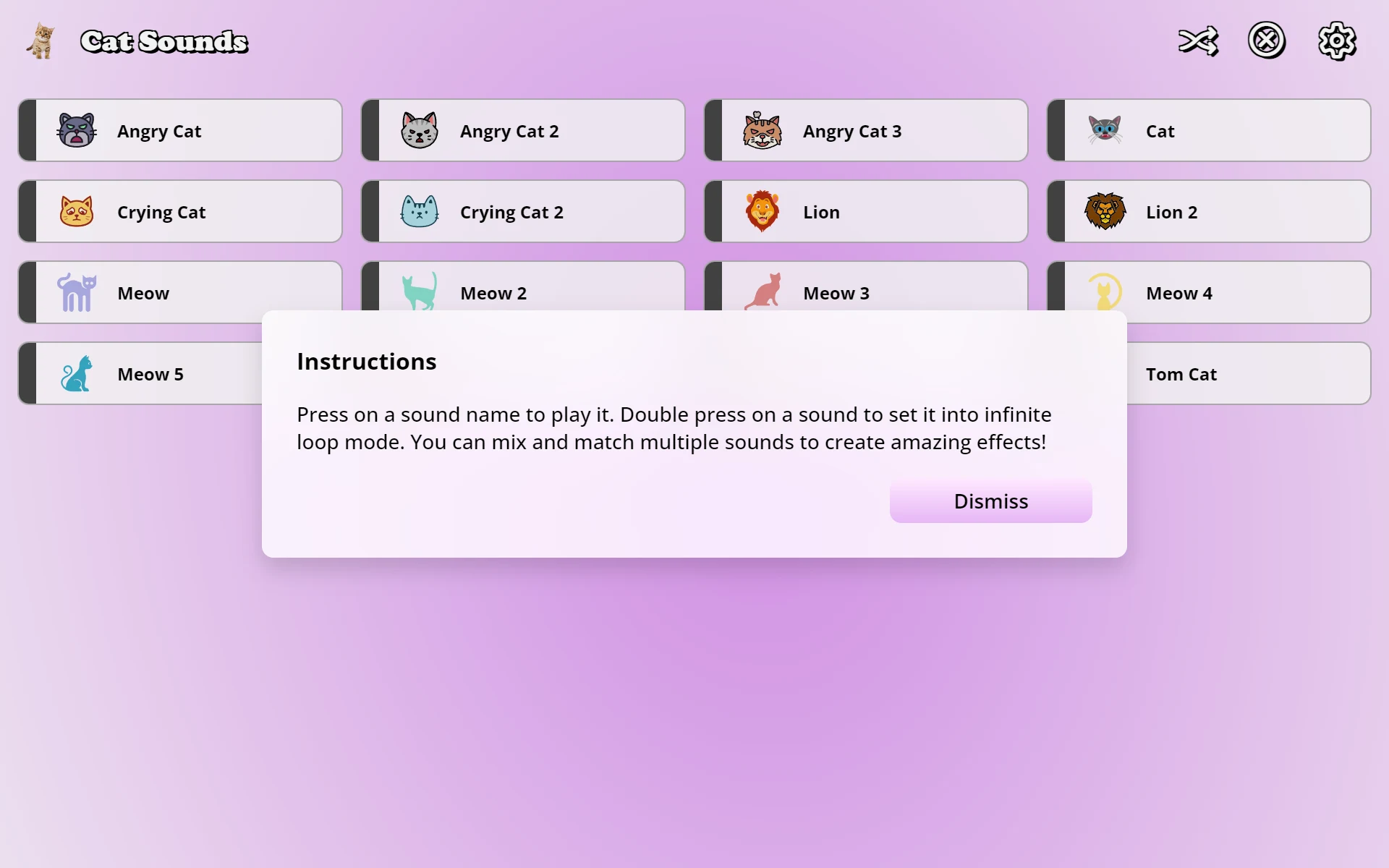Cat Soundboard screenshot
